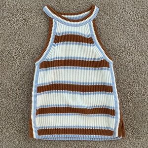 Madewell striped knit sweater tank, size XS